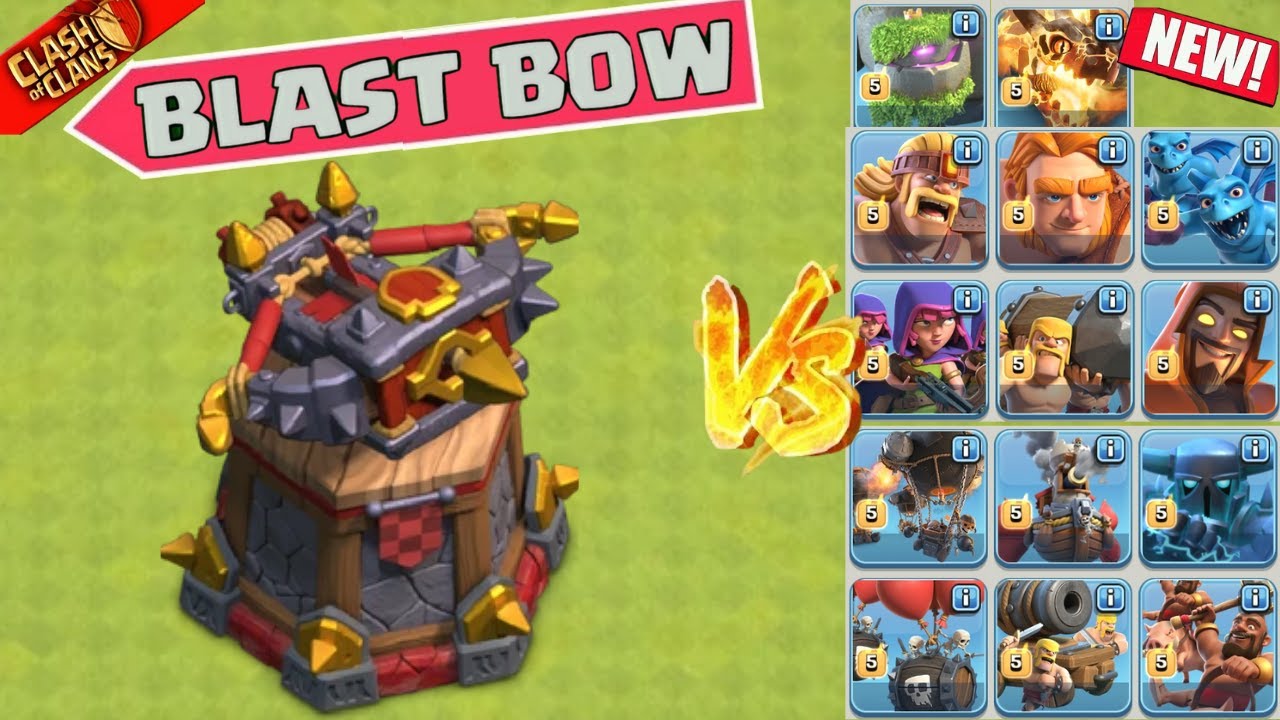 Max Blast Bow Vs All Troops of Clan Capital l Clash of Clans l Clashflict