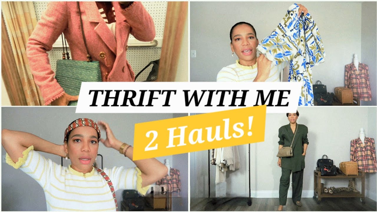 THRIFT WITH ME | SALVATION ARMY | SPRING STYLE | Styling Thrift Try-on Haul | Model Image