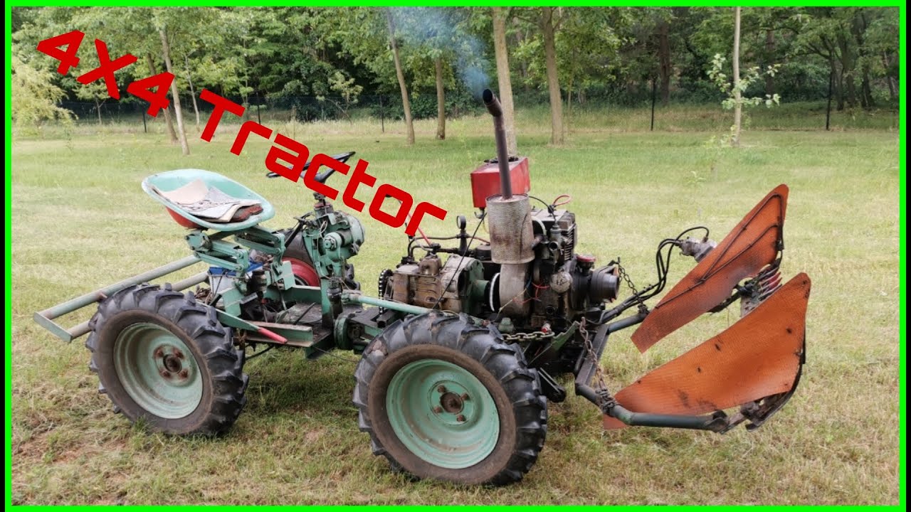 Homemade 4x4 Mowing Tractor