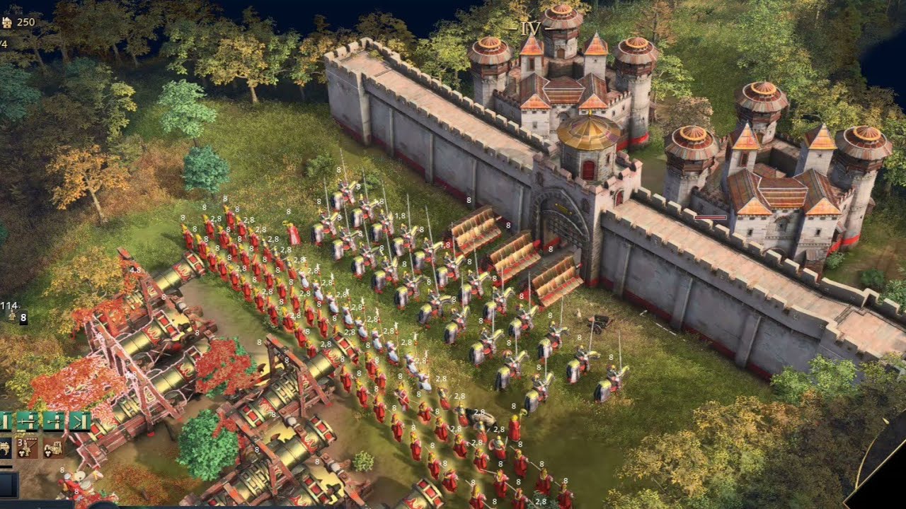 Age of Empires 4 Skirmish - Ottomans Dominion vs Hard Ai (1v2)