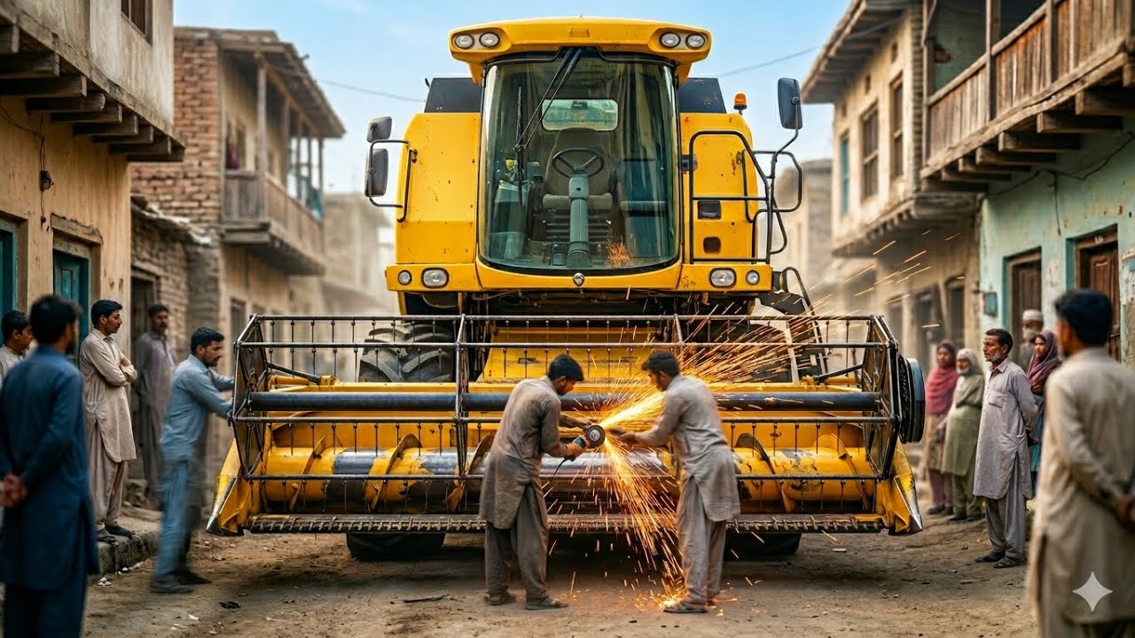 Inside a Pakistani Workshop: Crafting a Massive Agriculture Excavator Cutter by Hand!