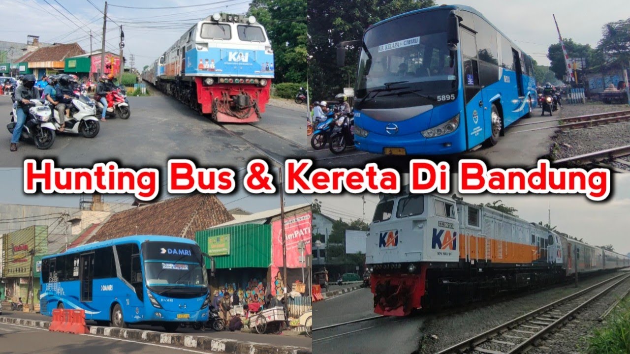 Hunting Bus DAMRI dan Kereta Yang Beroperasi Di JPL 165 Cikudapateuh Bandung