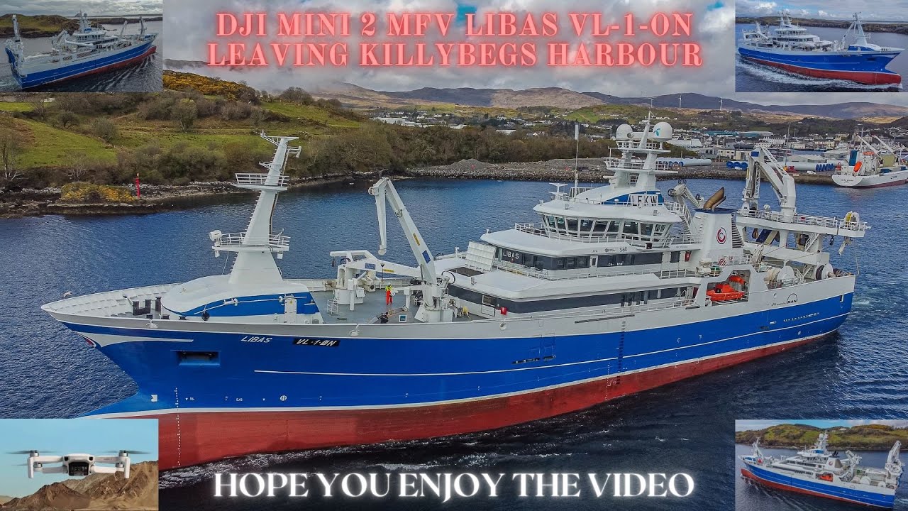DJI MINI 2 MFV LIBAS VL 1 ON LEAVING KILLYBEGS HARBOUR