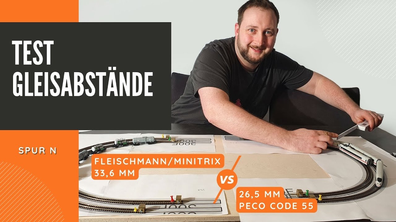 Gleisabstand Test (Folge #7): Peco 26,5mm vs. Fleischmann/Minitrix 33,6mm ¦¦ Toba's Moba in Spur N