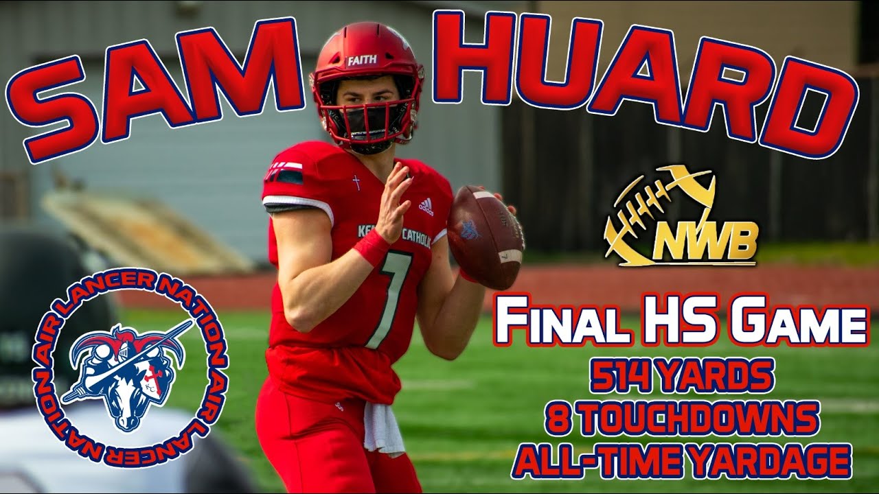 SAM HUARD:  Last HS game (3/27/21) -- breaks WA all-time career yardage record