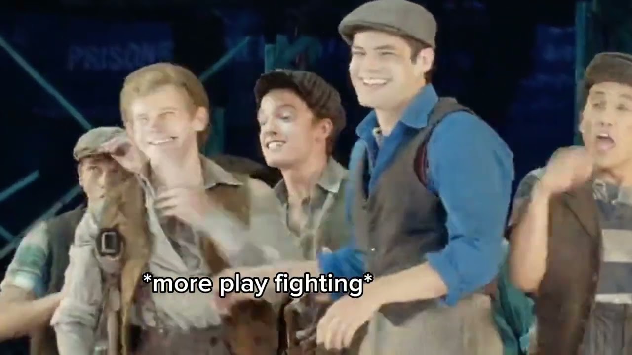 Jack Kelly and Crutchie Morris being silly for 3 minutes and 23 seconds🫶🏾 // Newsies