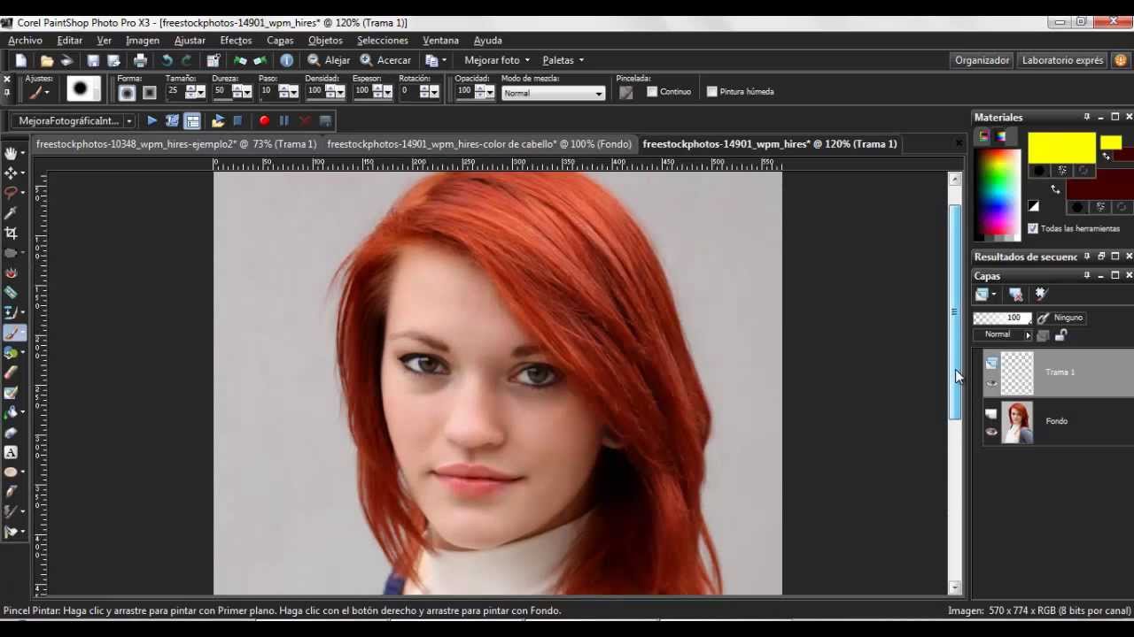 Paint Shop Pro - Como cambiar el color del pelo