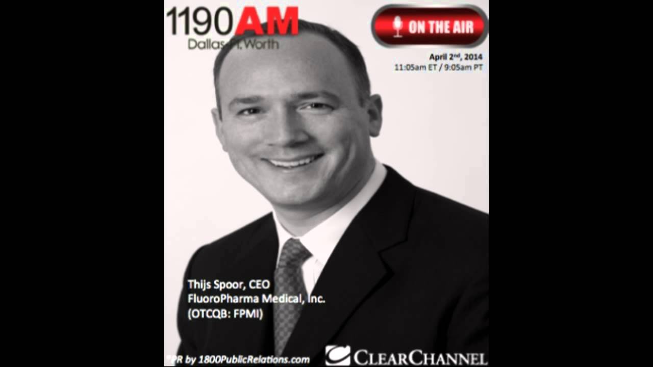 Thijs Spoor CEO of FluoroPharma Interviewed Live on Clear Channel The Traders Network Show