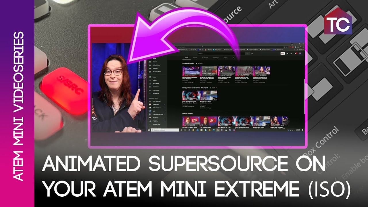 Animating SuperSource transitions with the ATEM Mini Extreme using the macro buttons