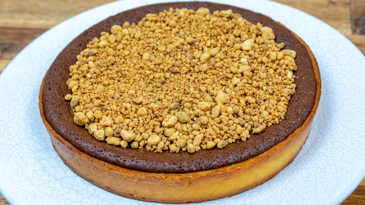 Tarte à la mousse au chocolat & crumble au chocolat blanc !