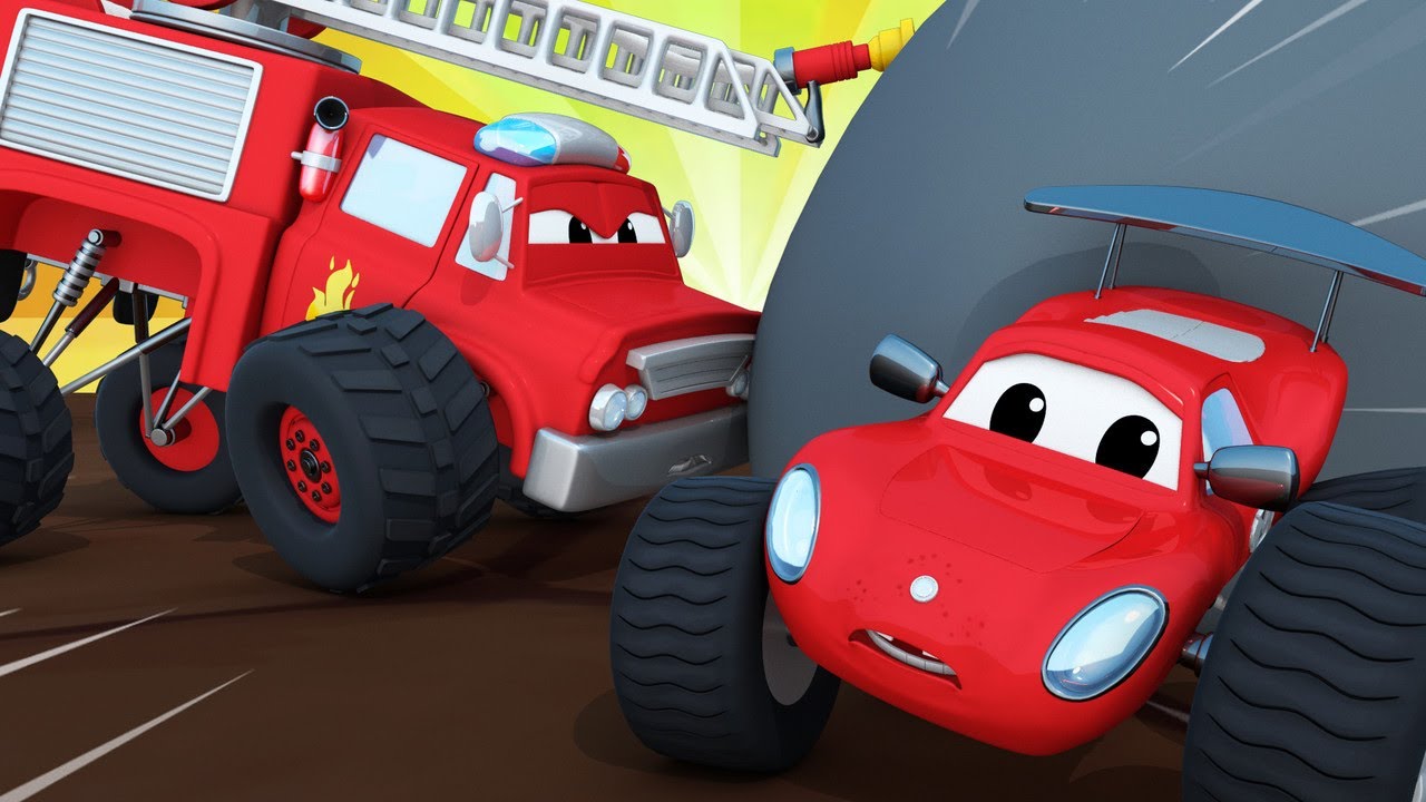 Monster Město -  Max uvízl v jeskyni! | Monster truck animáky