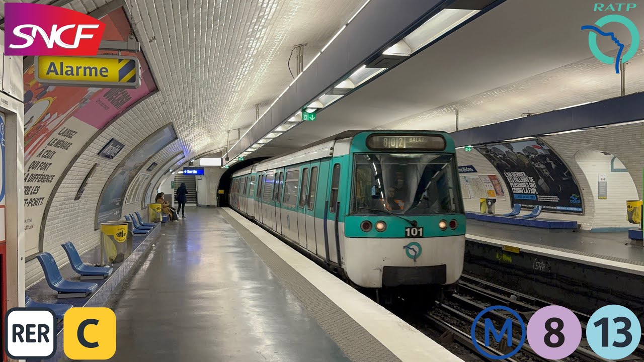 [RATP/SNCF]Métro & RER à Invalides #ratp #sncf #metroparisien #rer #rerc #mf77 #z20500 #z20900 