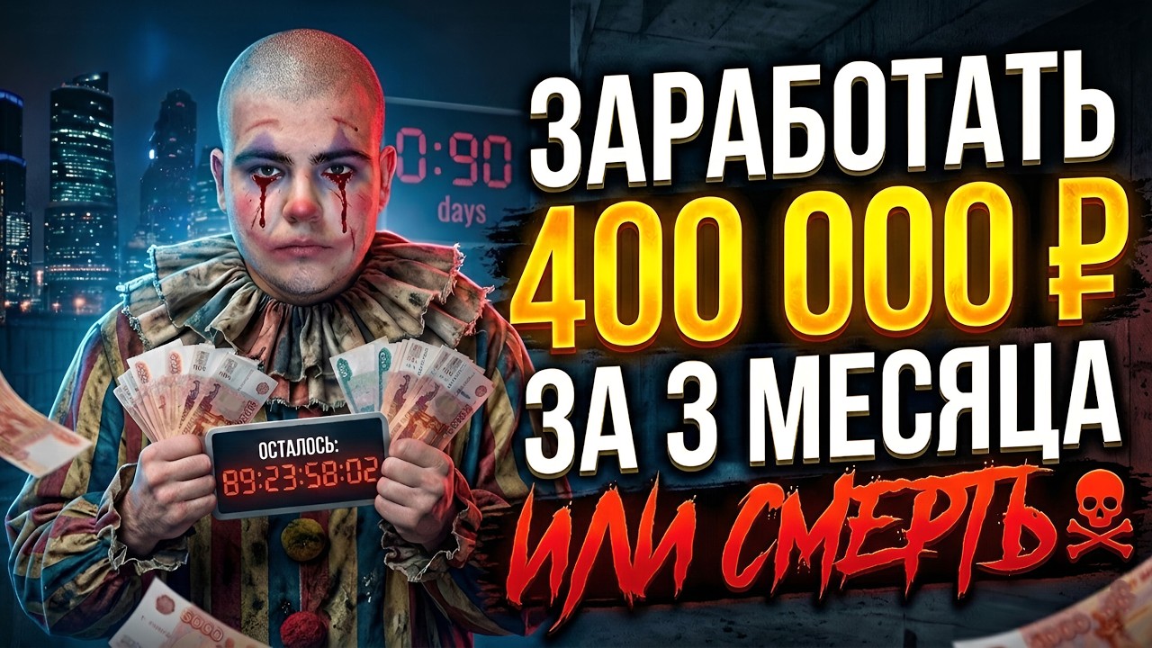 ЗАРАБОТАТЬ ДЕНЬГИ ЗА 90 ДНЕЙ ИЛИ СМЕРТЬ