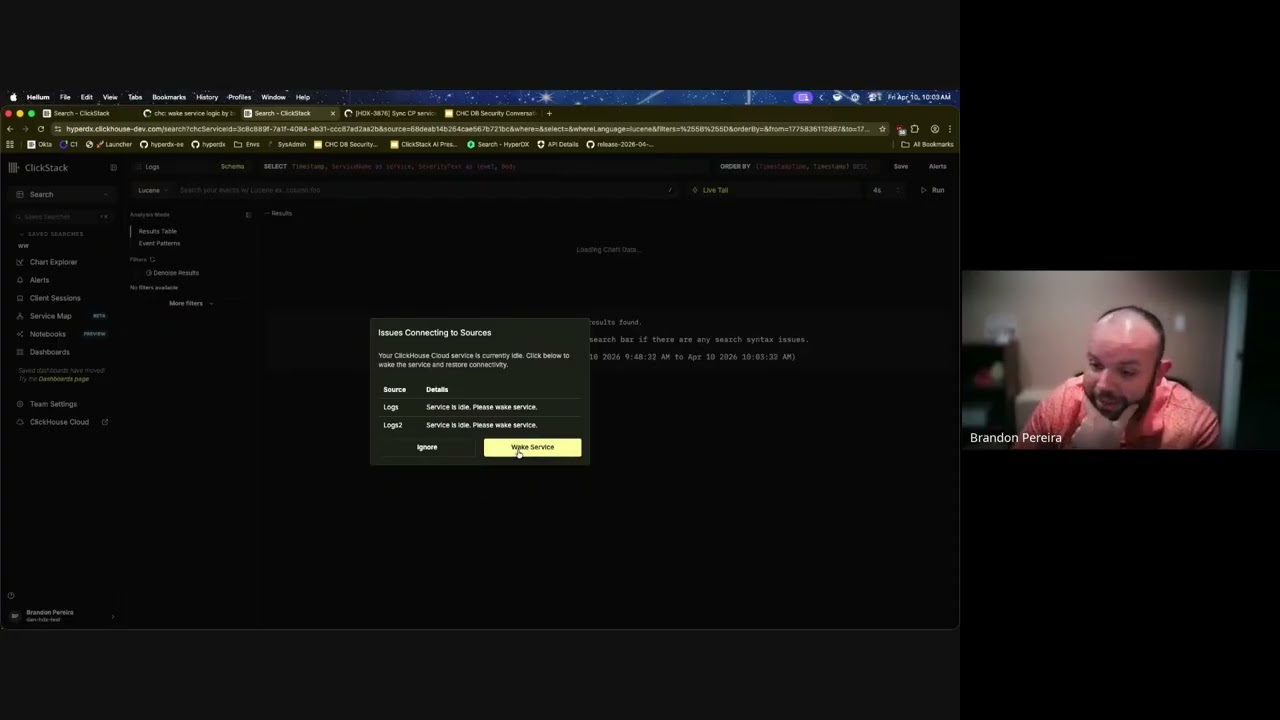 ClickStack Demo Day (10/04/2026) - Waking service from ClickStack Cloud