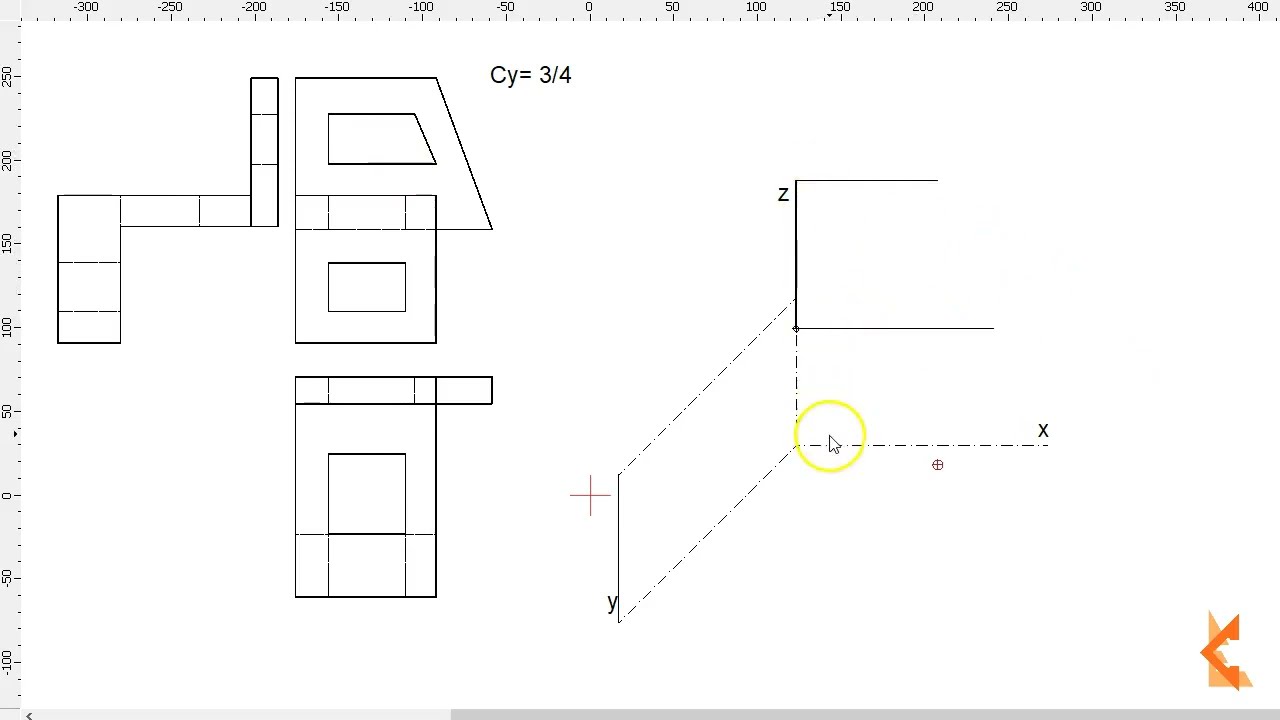 Ejercicio de examen de perspectiva caballera nº 3