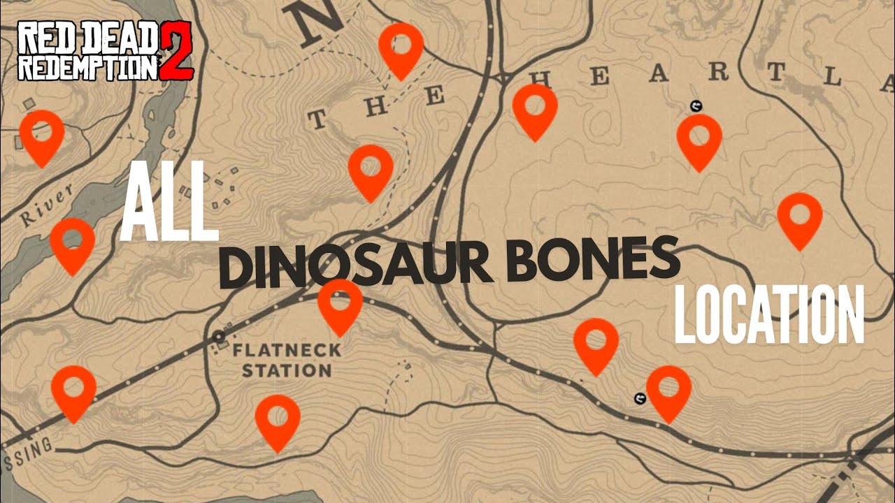 All 30 Dinosaur Bones Location In Rdr2 #spdxstreamgaming #rdr2
