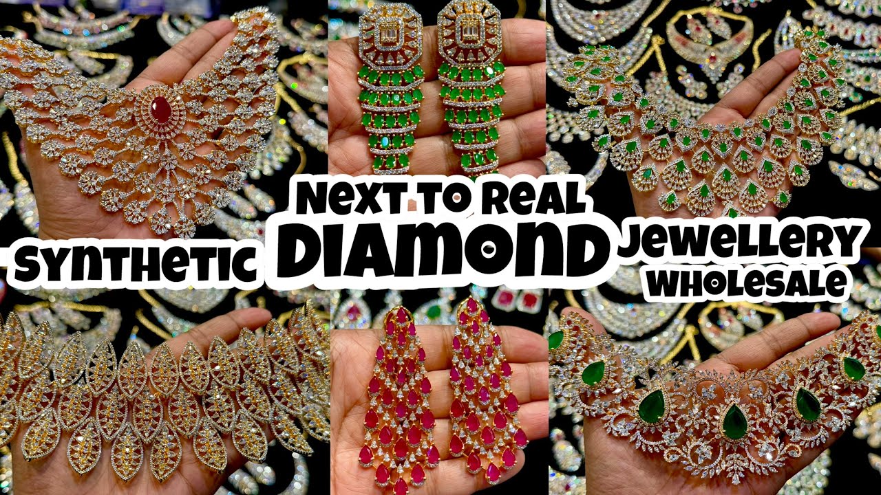 Synthetic Diamond Jewellery Wholesale Market in India | High End AD CZ Bridal Jewellery Manufacturer