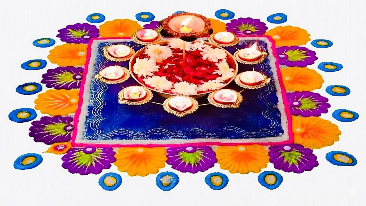 Simple Rangoli Designs #Bangle Rangoli Trick #Rangoli Designs  | Art of Shipra