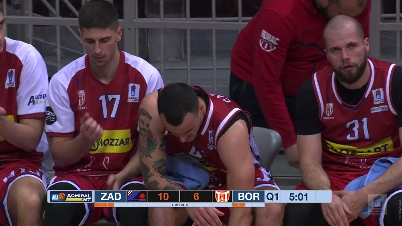 AdmiralBet ABA League 2022/23, Round 17 match: Zadar - Borac Mozzart (27.1.2023)