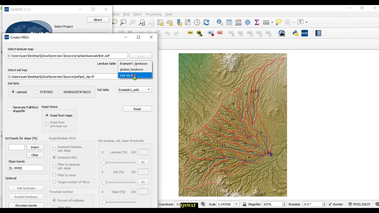 QSWAT, the hydrological model in QGIS 1 of 4