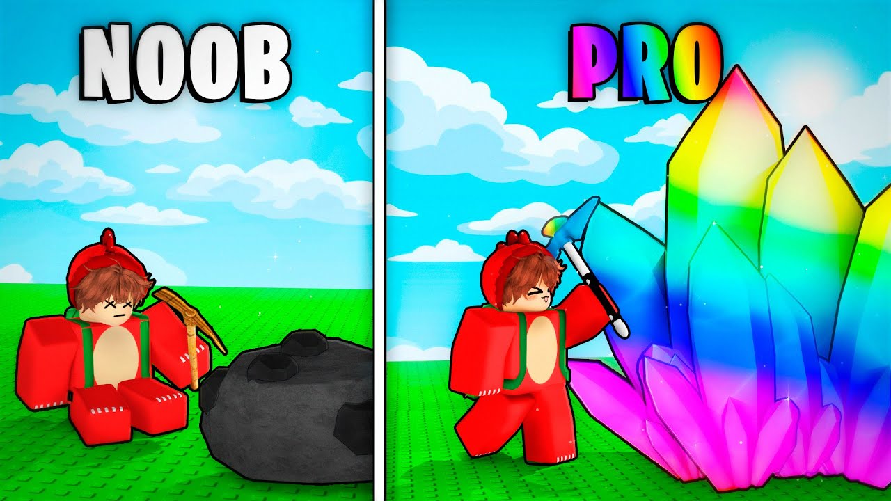 FUI DE NOOB A PRO APENAS MINEIRANDO NO ROBLOX