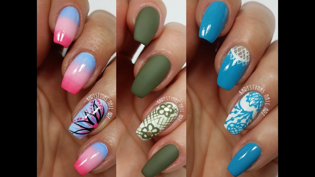 3 Easy Accent Nail Ideas! Freehand #2