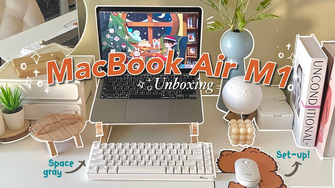Unbox Macbook air M1 📦 แกะกล่อง✨ตั้งค่า อุปกรณ์เสริม+ตัวเครื่องสวยมาก |Someday_you