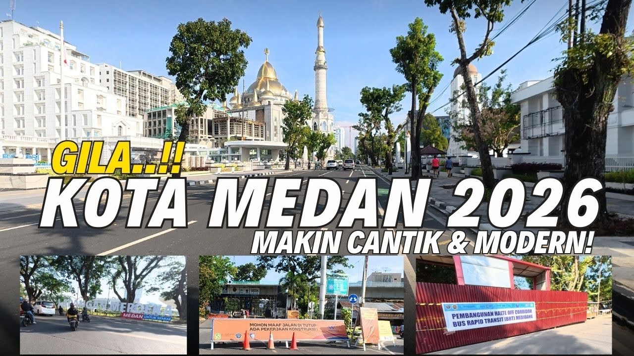Medan 2026 Makin Cantik! Masjid Agung, Halte Corridor BRT dan Jalan Layang Kereta Api Terus Dikebut!