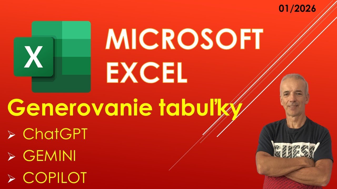 EXCEL - Generovanie Excel súboru pomocou umelej inteligencie CHATGPT, GEMINI, COPILOT