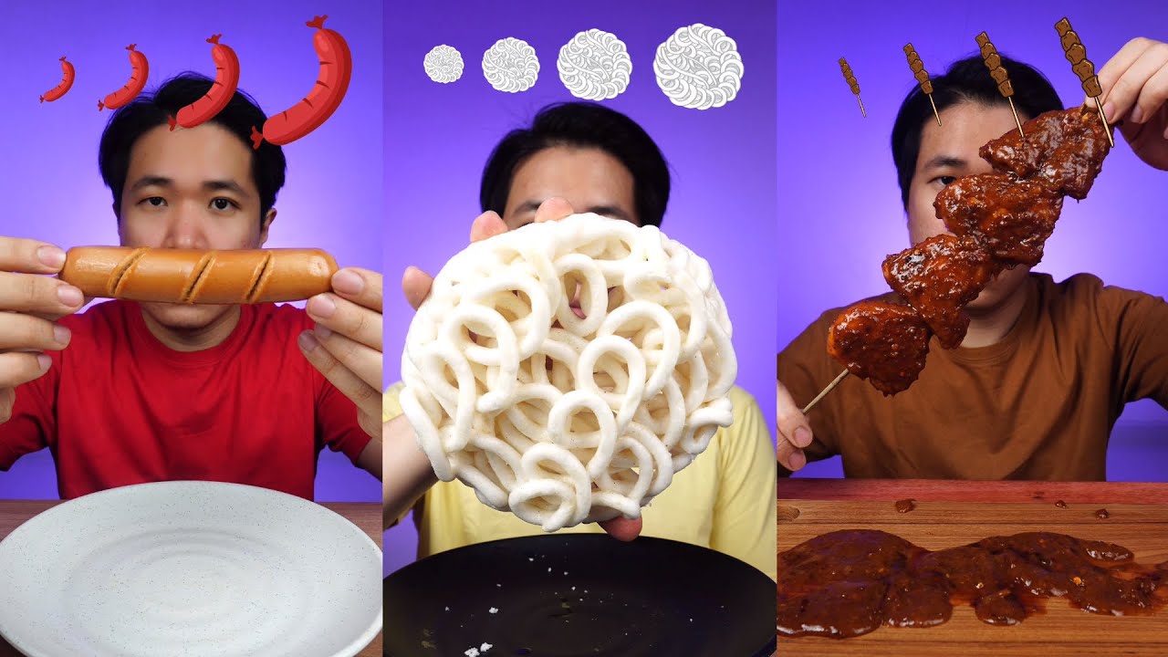 [KOMPILASI] MAKAN SOSIS, KERUPUK, DAN SATE BERBAGAI UKURAN