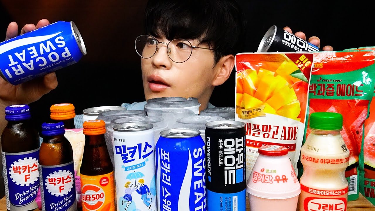갈증해소 운동하고 시원하게 편의점 꿀조합 레시피 모음집♥️drink Mukbang (Eating Show)