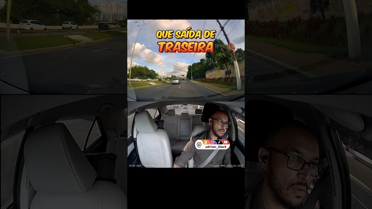 Que sa&iacute;da de traseira! #viral #motoristadeapp #uber #99driver #99pop #indriver #perigo #fyp
