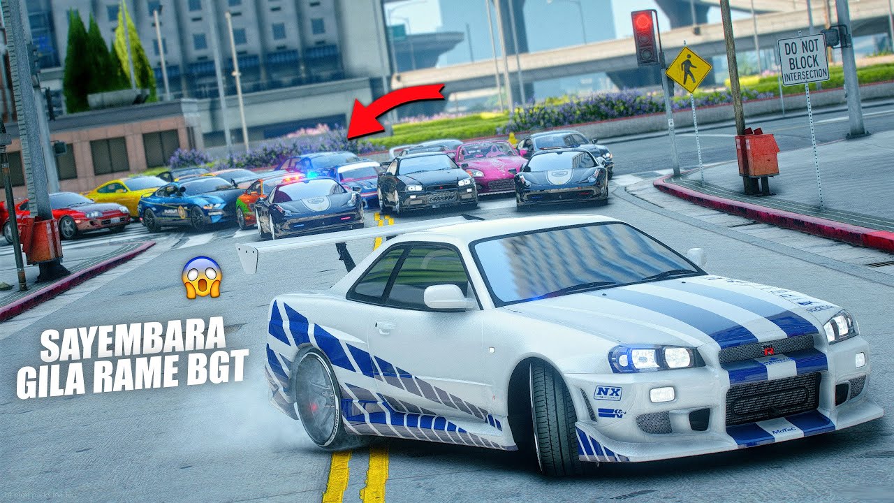 SAYEMBARA EKSTRIM MENANGKAP SKYLINE R34 KEIZERZ !! GTA 5 ROLEPLAY