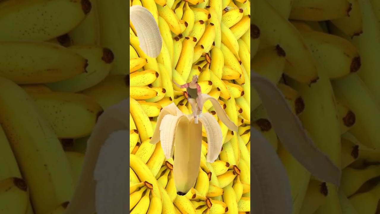 Cute girl in a million bananas #shorts #viral #cute #girl #trending #youtubeshorts #fruits #bananas
