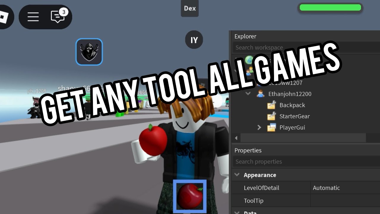 [НЕ FE]Roblox dex получить инструмент в играх #roblox #robloxscript #robloxexploiting #viral #tre...