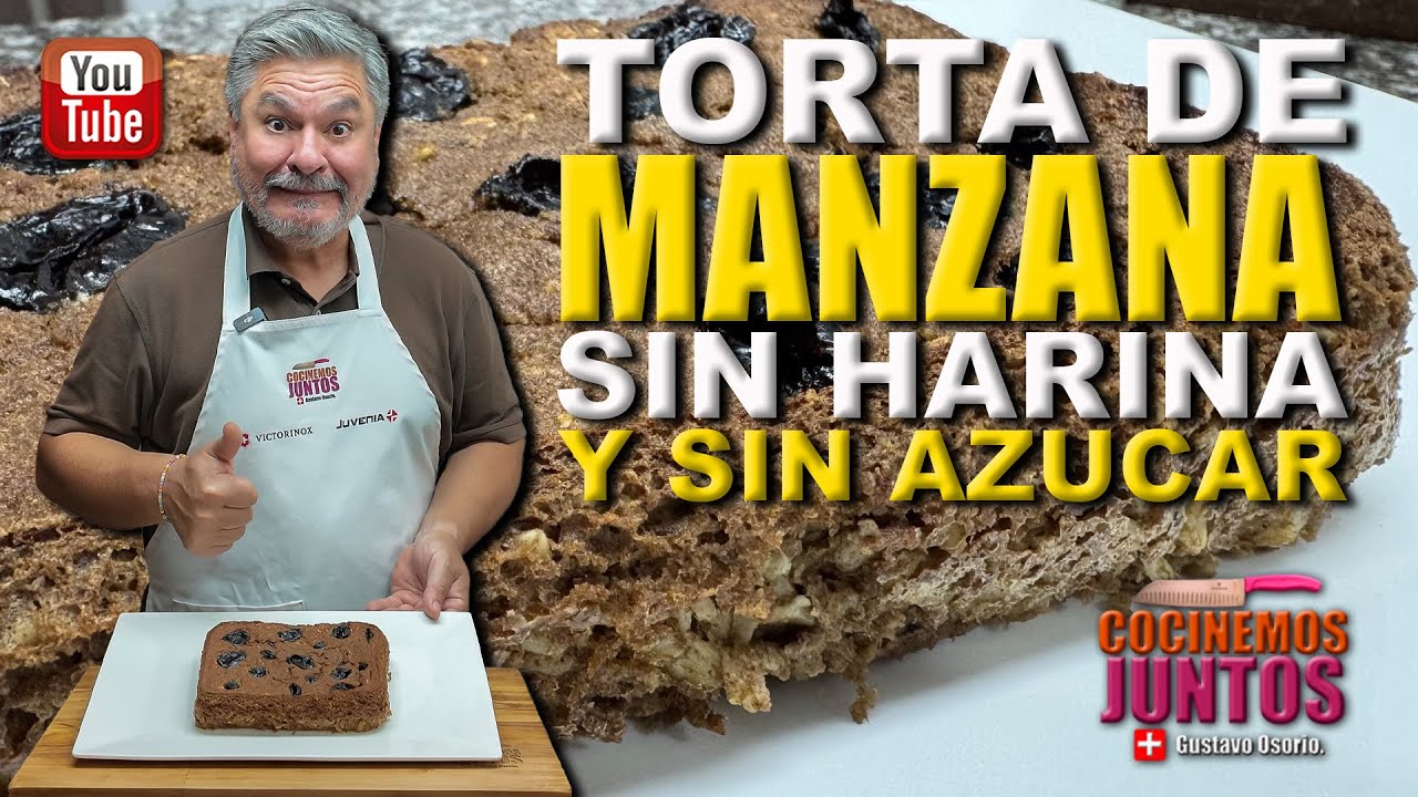 TORTA DE MANZANA sin harina y sin azucar