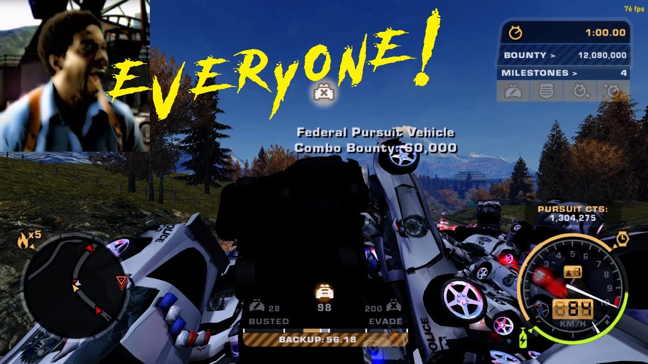12 Million Bounty in one Minute Heatlevel 5 - Need For Speed Most Wanted 2005
