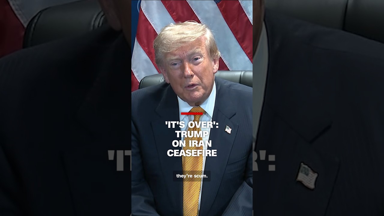 'It's over': Trump on Iran ceasefire