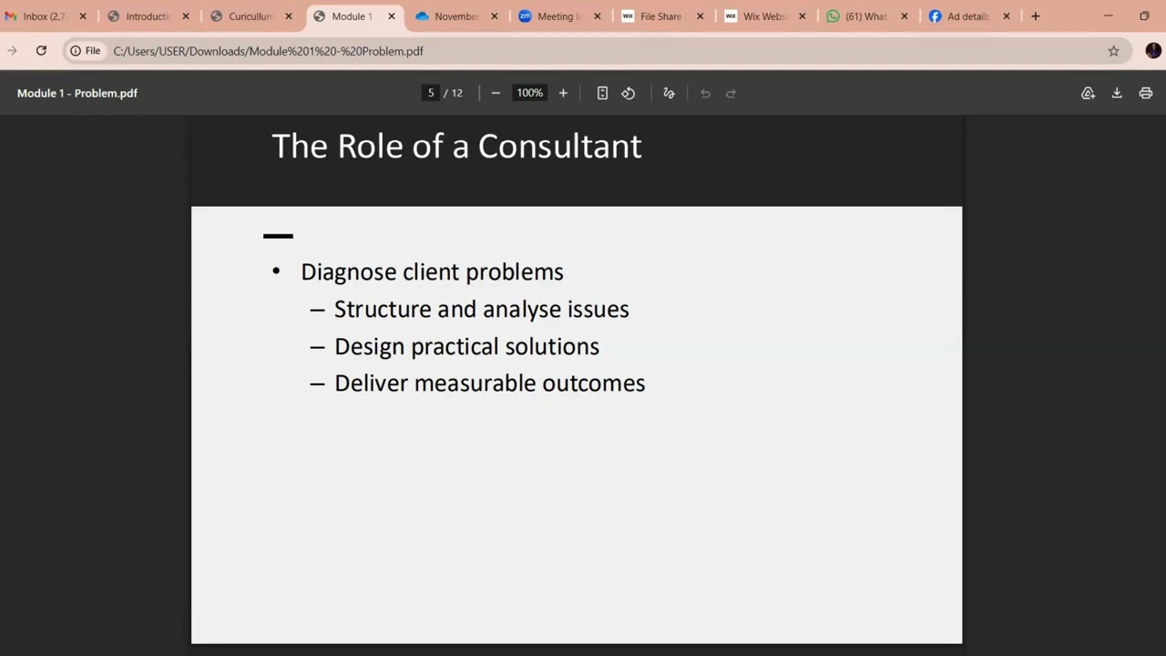 One Minute Consulting Nugget - What is the first thing you do in Consulting?