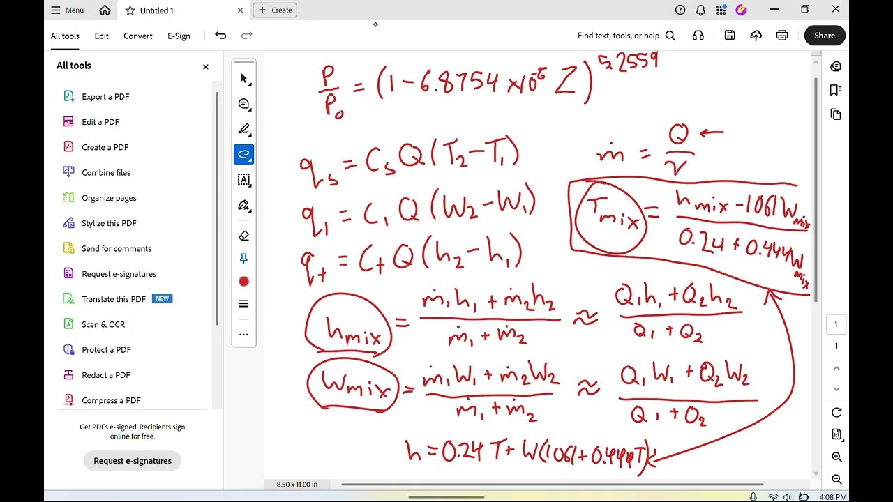 Psychrometric Equations
