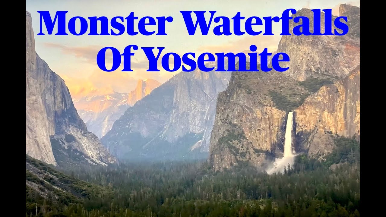 Monster Waterfalls of Yosemite, May 2025 extreme snowmelt  4K(better sound with headphones)
