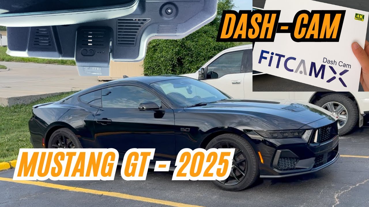 FitcamX Dash Cam Installation for 2025 Ford Mustang GT | Unboxing + Full Setup + App Demo