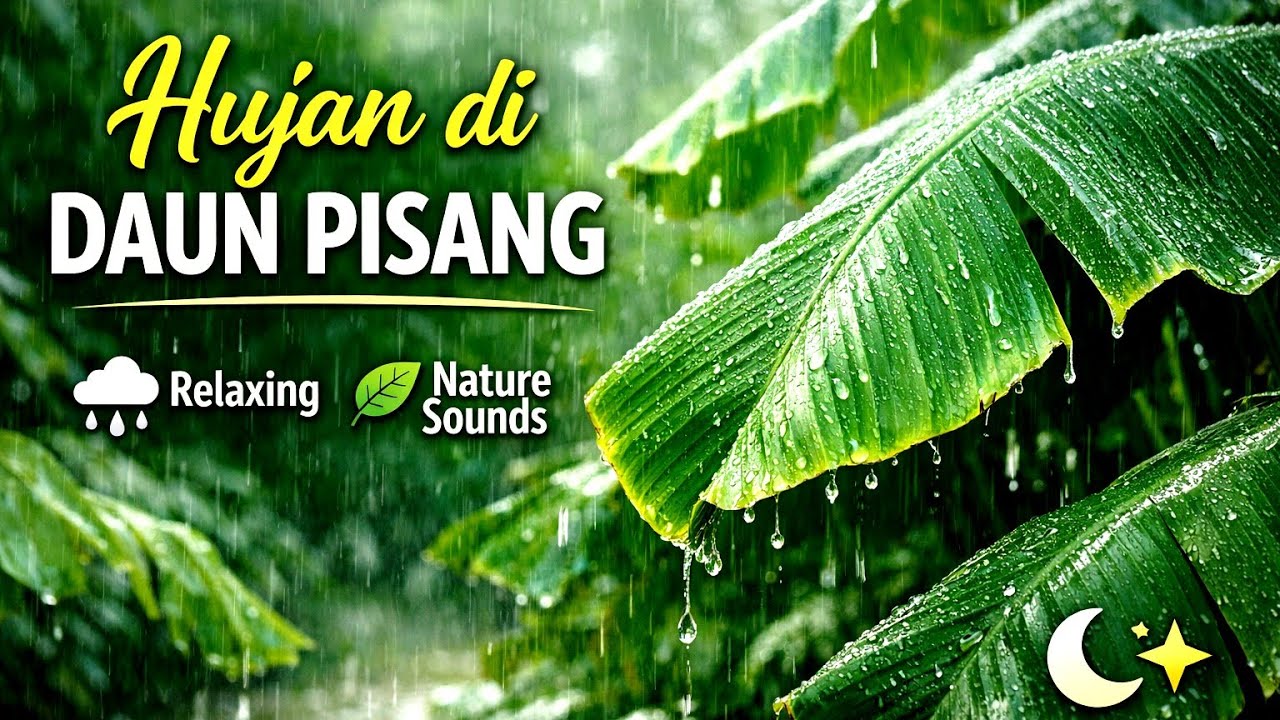 Suara Hujan Alami di Daun Pisang 🍃 | Deep Sleep