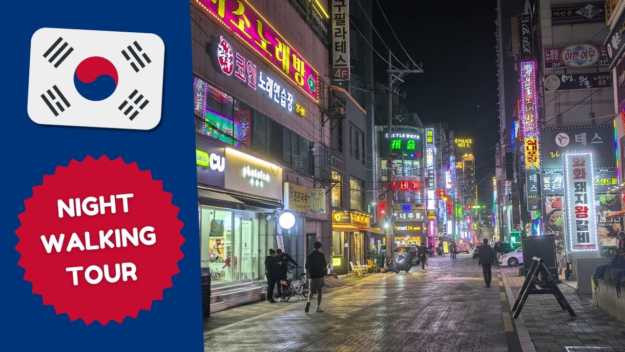 Neon Sights of Busan, South Korea - Walking Tour in Hadan