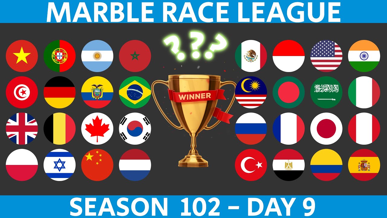 Marble Race League Season 102 DAY 9 Marble Race in Algodoo