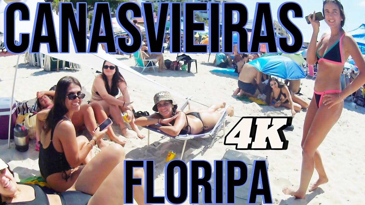 4K  Na PRAIA DE CANASVIEIRAS em FLORIPA a segunda-feira linda de sol. #praia #praia #floripa