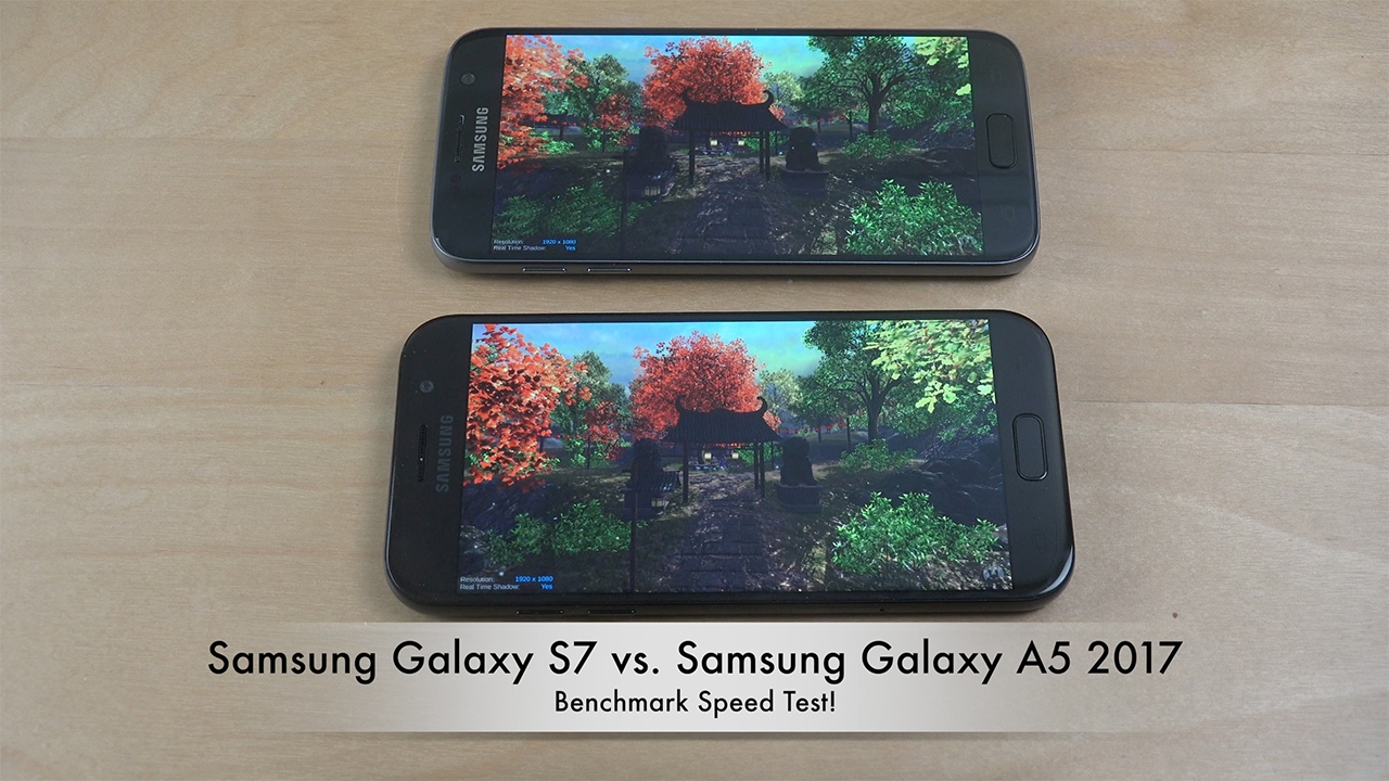 Samsung Galaxy S7 vs. Samsung Galaxy A5 2017 Benchmark Speed Test!