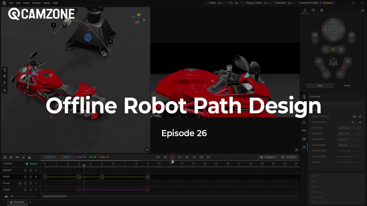 Offline Robot Path Design | ZONECORE Cinema Robots Motion Control Software