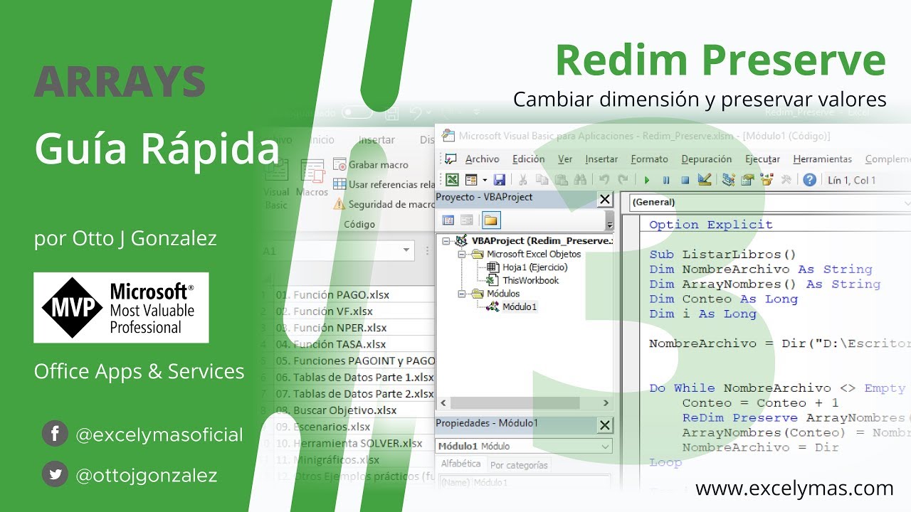 03. ARRAYS Guía Ráída | Ventajas de Redim Preserve