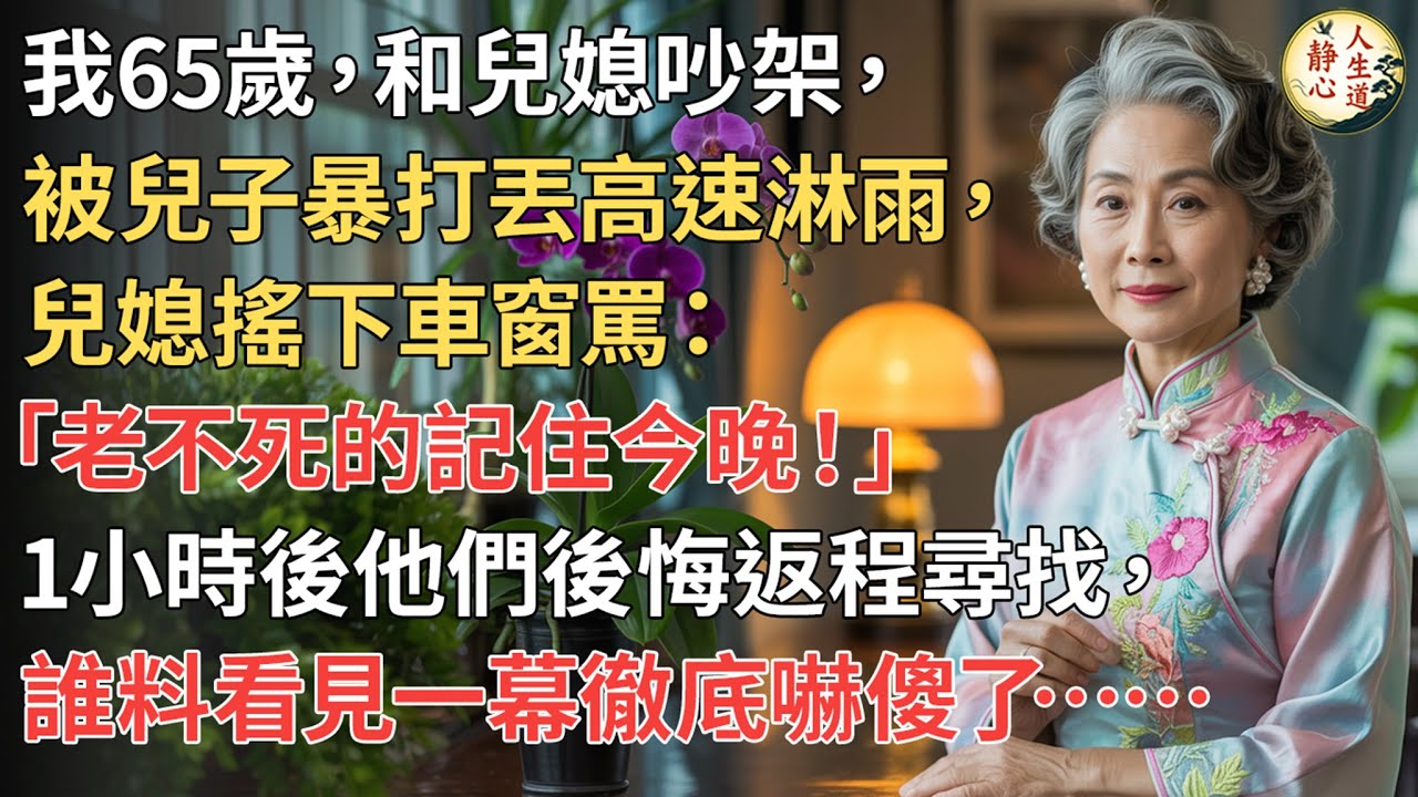 【我65歲】和兒媳吵架，被兒子暴打丟高速淋雨，兒媳搖下車窗罵：「老不死的記住今晚！」1小時後他們後悔返程尋找，誰料看見一幕徹底嚇傻了……